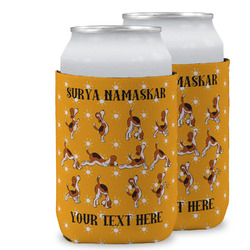 Yoga Dogs Sun Salutations Can Cooler (12 oz) w/ Name or Text