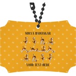 Yoga Dogs Sun Salutations Rear View Mirror Ornament (Personalized)