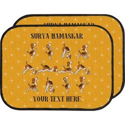 Yoga Dogs Sun Salutations Car Floor Mats (Back Seat) (Personalized)