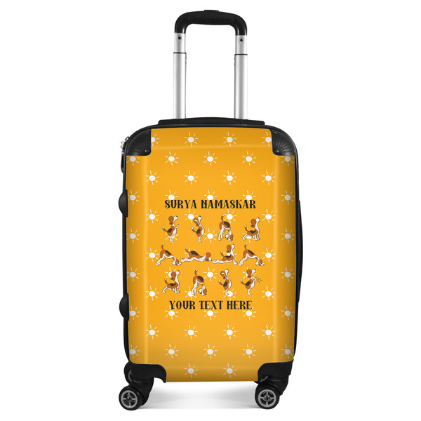 Custom Yoga Dogs Sun Salutations Suitcase - 20" Carry On (Personalized)