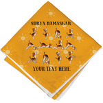 Yoga Dogs Sun Salutations Cloth Cocktail Napkin - Single w/ Name or Text