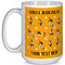 Yoga Dogs Sun Salutations Coffee Mug - 15 oz - White Full