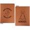 Yoga Dogs Sun Salutations Cognac Leatherette Portfolios with Notepad - Small - Double Sided- Apvl