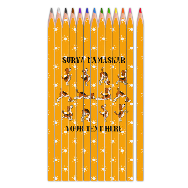 Custom Yoga Dogs Sun Salutations Colored Pencils (Personalized)