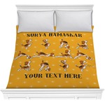 Yoga Dogs Sun Salutations Comforter - Full / Queen (Personalized)