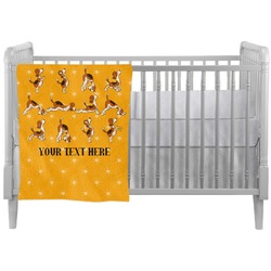 Yoga Dogs Sun Salutations Crib Comforter / Quilt (Personalized)