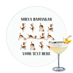 Yoga Dogs Sun Salutations Printed Drink Topper - 3.25" (Personalized)