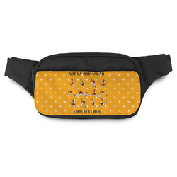 Yoga Dogs Sun Salutations Fanny Pack - Modern Style (Personalized)