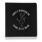 Yoga Dogs Sun Salutations Leather Binder - 1" - Black (Personalized)