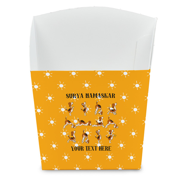 Custom Yoga Dogs Sun Salutations French Fry Favor Boxes (Personalized)