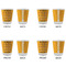 Yoga Dogs Sun Salutations Glass Shot Glass - Standard - Set of 4 - APPROVAL