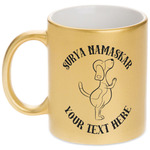 Yoga Dogs Sun Salutations Metallic Mug (Personalized)