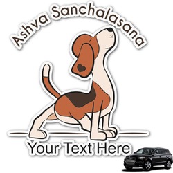 Yoga Dogs Sun Salutations Graphic Car Decal (Personalized)