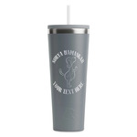 Yoga Dogs Sun Salutations RTIC Everyday Tumbler with Straw - 28oz - Grey - Double-Sided (Personalized)