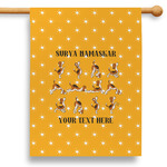 Yoga Dogs Sun Salutations 28" House Flag - Double Sided (Personalized)