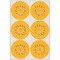 Yoga Dogs Sun Salutations Icing Circle - Large - Set of 6