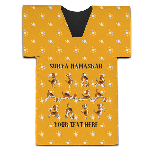 Custom Yoga Dogs Sun Salutations Jersey Bottle Cooler (Personalized)