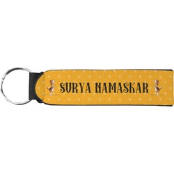 Yoga Dogs Sun Salutations Neoprene Keychain Fob (Personalized)