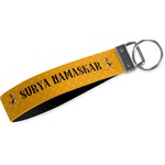 Yoga Dogs Sun Salutations Webbing Keychain Fob - Small (Personalized)