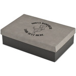 Yoga Dogs Sun Salutations Large Gift Box w/ Engraved Leather Lid (Personalized)