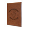 Yoga Dogs Sun Salutations Leather Sketchbook - Small - Double Sided - Angled View