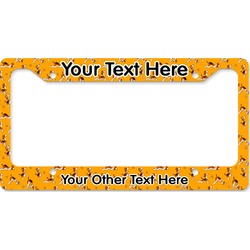 Yoga Dogs Sun Salutations License Plate Frame - Style B (Personalized)