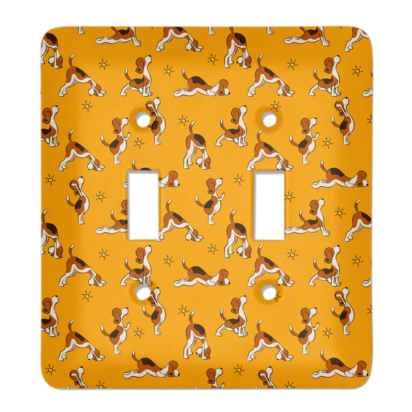 Custom Yoga Dogs Sun Salutations Light Switch Cover (2 Toggle Plate)