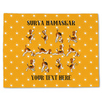 Yoga Dogs Sun Salutations Single-Sided Linen Placemat - Single w/ Name or Text