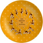 Yoga Dogs Sun Salutations Melamine Plate