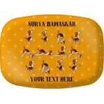 Yoga Dogs Sun Salutations Melamine Platter (Personalized)