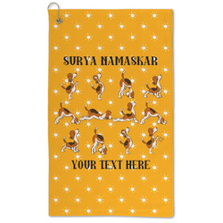 Yoga Dogs Sun Salutations Microfiber Golf Towel (Personalized)