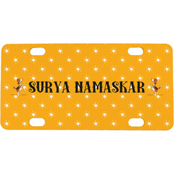 Yoga Dogs Sun Salutations Mini / Bicycle License Plate (4 Holes) (Personalized)