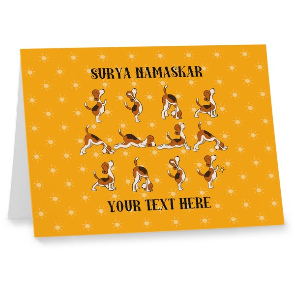 Custom Yoga Dogs Sun Salutations Note cards (Personalized)