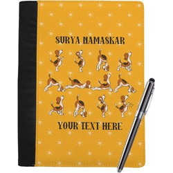 Yoga Dogs Sun Salutations Notebook Padfolio - Large w/ Name or Text