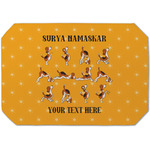 Yoga Dogs Sun Salutations Dining Table Mat - Octagon (Single-Sided) w/ Name or Text