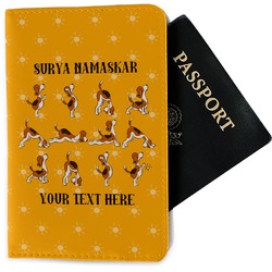 Yoga Dogs Sun Salutations Passport Holder - Fabric (Personalized)
