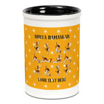 Yoga Dogs Sun Salutations Ceramic Pencil Holders - Black