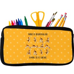 Yoga Dogs Sun Salutations Neoprene Pencil Case (Personalized)