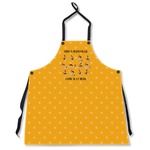 Yoga Dogs Sun Salutations Apron Without Pockets w/ Name or Text