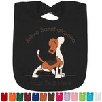 Yoga Dogs Sun Salutations Cotton Baby Bib (Personalized)