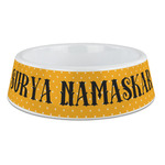 Yoga Dogs Sun Salutations Plastic Dog Bowl - Large (Personalized)