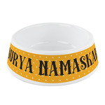 Yoga Dogs Sun Salutations Plastic Dog Bowl - Small (Personalized)