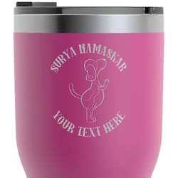 Yoga Dogs Sun Salutations RTIC Tumbler - Magenta - Laser Engraved - Single-Sided (Personalized)