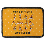 Yoga Dogs Sun Salutations Iron On Rectangle Patch w/ Name or Text