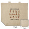 Yoga Dogs Sun Salutations Reusable Cotton Grocery Bag - Front & Back View