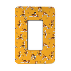 Yoga Dogs Sun Salutations Rocker Style Light Switch Cover - Single Switch