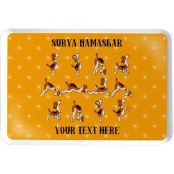 Yoga Dogs Sun Salutations Serving Tray (Personalized)