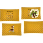 Yoga Dogs Sun Salutations Set of 4 Glass Rectangular Lunch / Dinner Plate (Personalized)