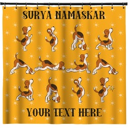 Yoga Dogs Sun Salutations Shower Curtain - 71" x 74" (Personalized)
