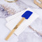 Yoga Dogs Sun Salutations Silicone Spatula - Blue - In Context